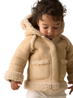 Angel & Rocket Baby Shearling Jacket, Cream, Cream