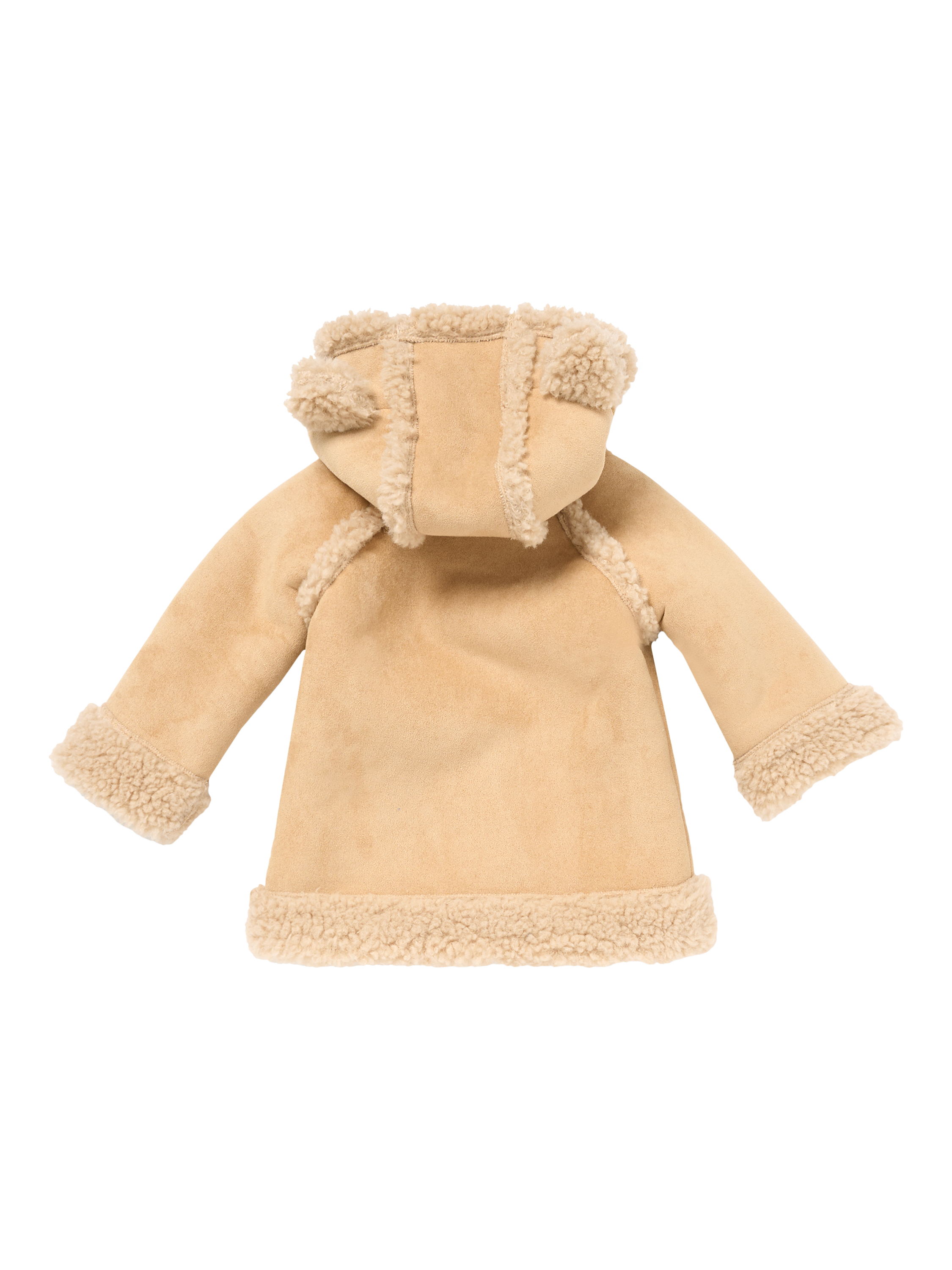 Product image 6 of 7, which shows Angel & Rocket Baby Shearling Jacket, Cream, 0-3 months