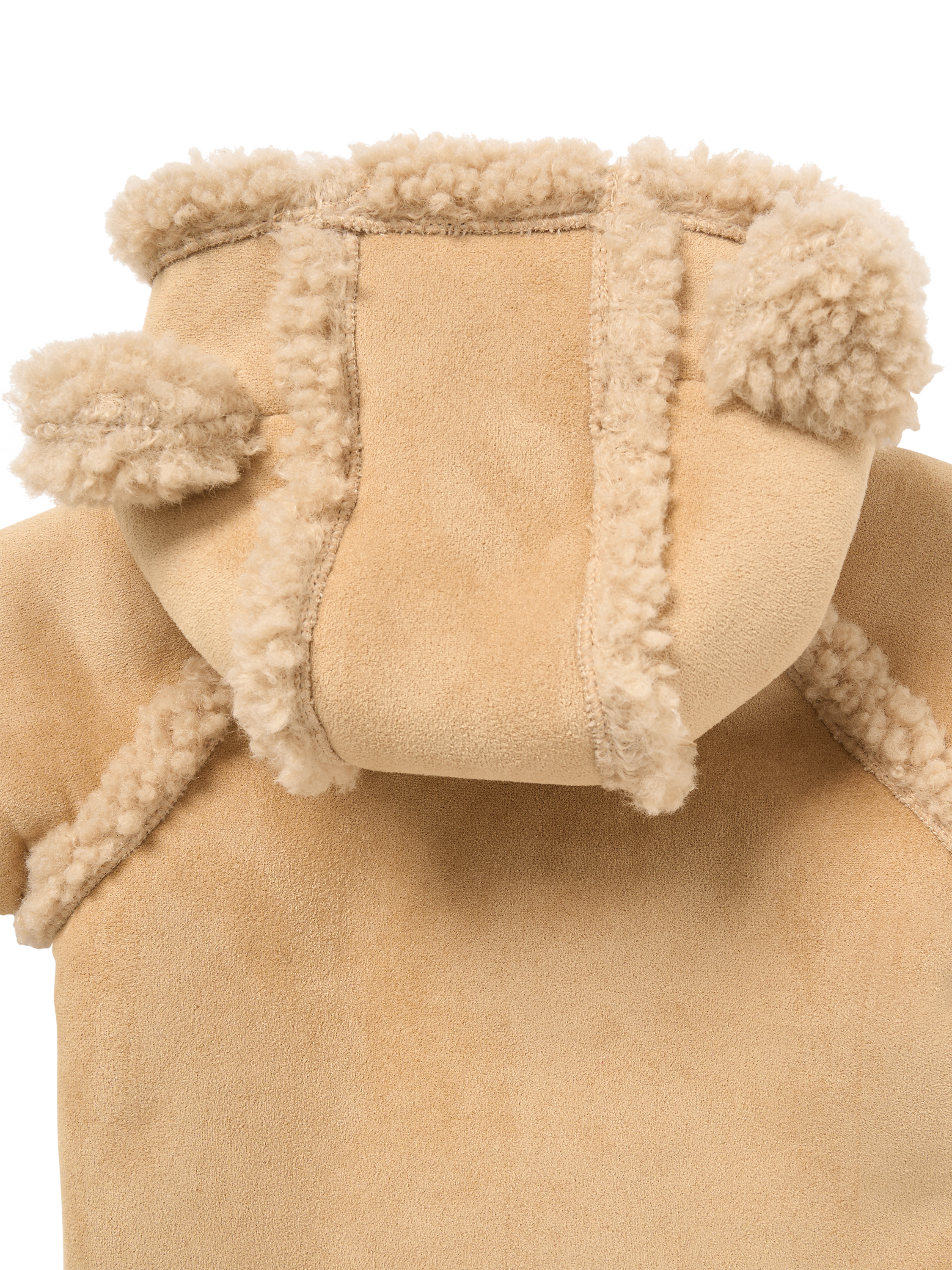 Product image 7 of 7, which shows Angel & Rocket Baby Shearling Jacket, Cream, 0-3 months