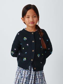 John Lewis Embroidered Floral Cardigan, Multi, Multi