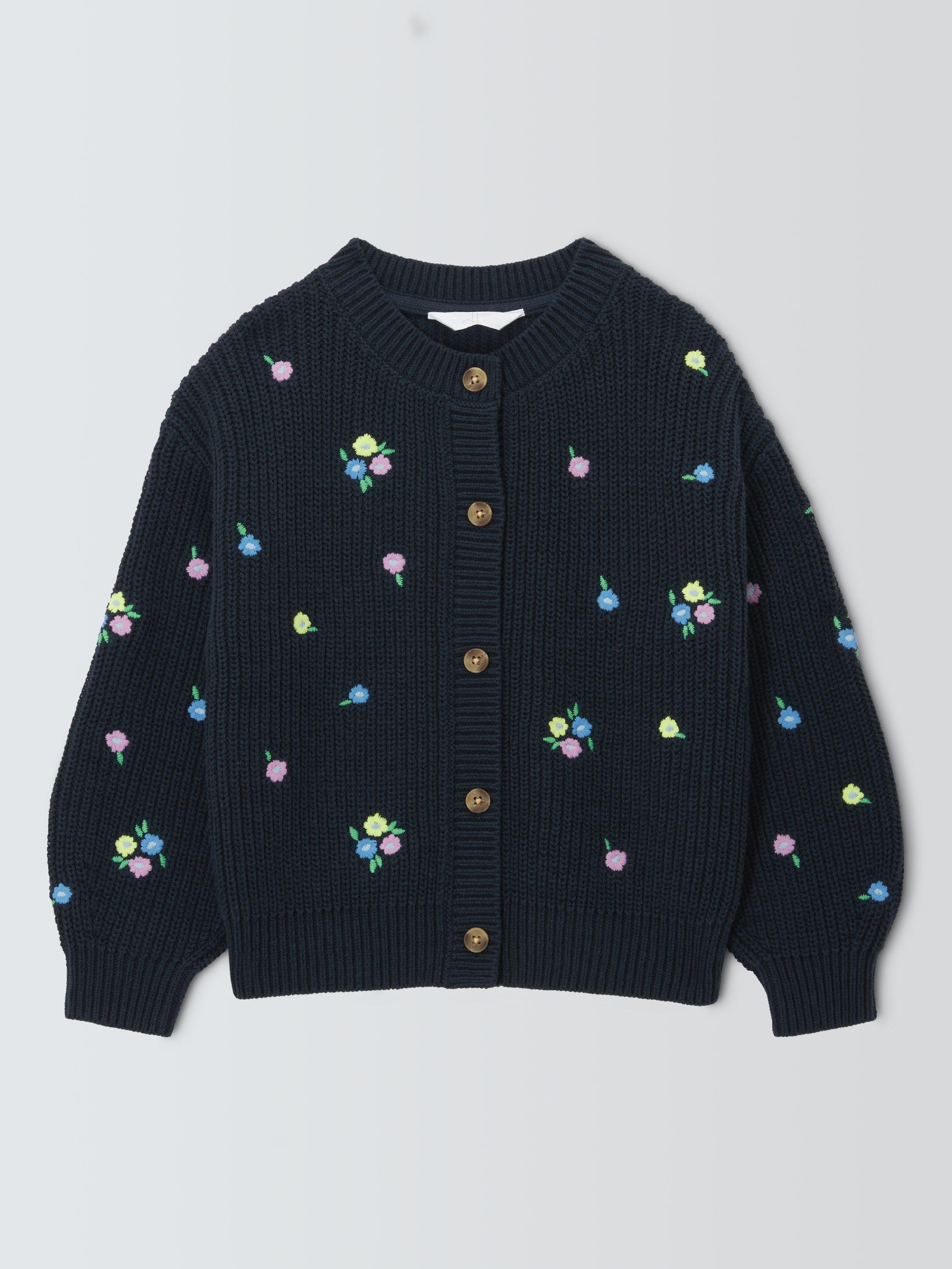 Product image 3 of 7, which shows John Lewis Embroidered Floral Cardigan, Multi, 3 years