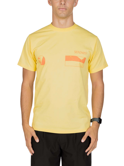 Snow Peak Landscape Graphic T-Shirt, Yellow