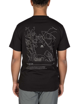 Snow Peak HQ Map Graphic T-Shirt, Black - view 2, Black