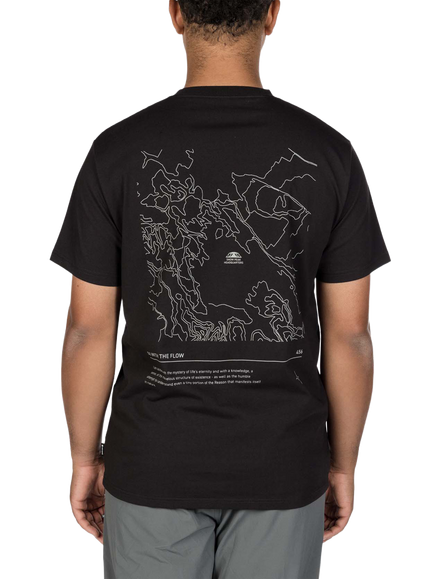 Snow Peak HQ Map Graphic T-Shirt, Black - view 2, Black