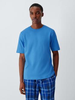John Lewis Organic Cotton Lounge T-Shirt, Blue Mid, Blue Mid