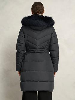 Hobbs Kaia Padded Hooded Coat, Charcoal - view 2, Charcoal