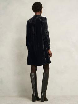 Hobbs Sienna Velvet Dress, Black - view 2, Black
