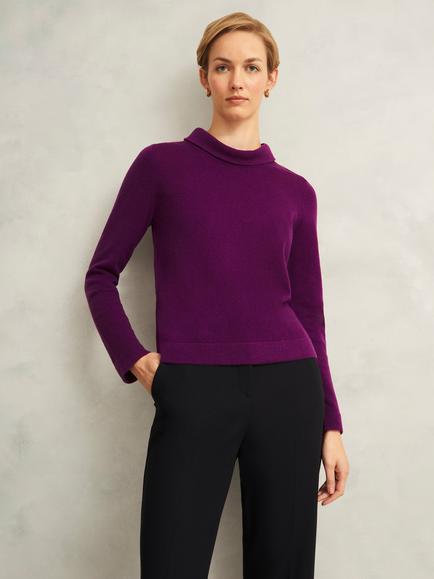 Hobbs Tali Roll Neck Jumper, Vibrant Purple, Vibrant Purple