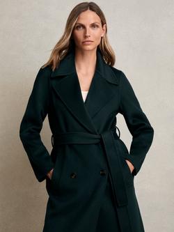 Reiss Petite Rene Double-Breasted Wool-Blend Blindseam Coat - view 2, Green