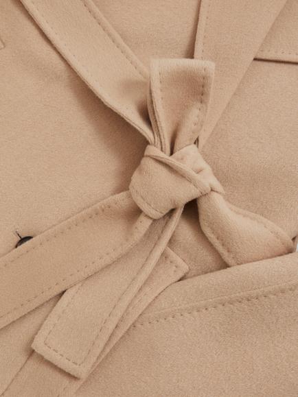 Reiss Petite Rene Double-Breasted Wool-Blend Blindseam Coat - view 2, Neutral