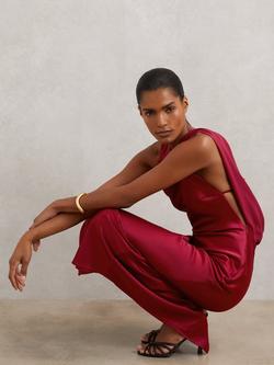 Reiss Petite Alula Midi Dress, Red - view 2, Red