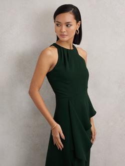 Reiss Gabriella Petite Ruffled Slash Detail Maxi Dress, Green, Green