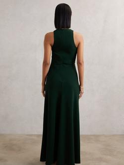 Reiss Gabriella Petite Ruffled Slash Detail Maxi Dress, Green - view 2, Green