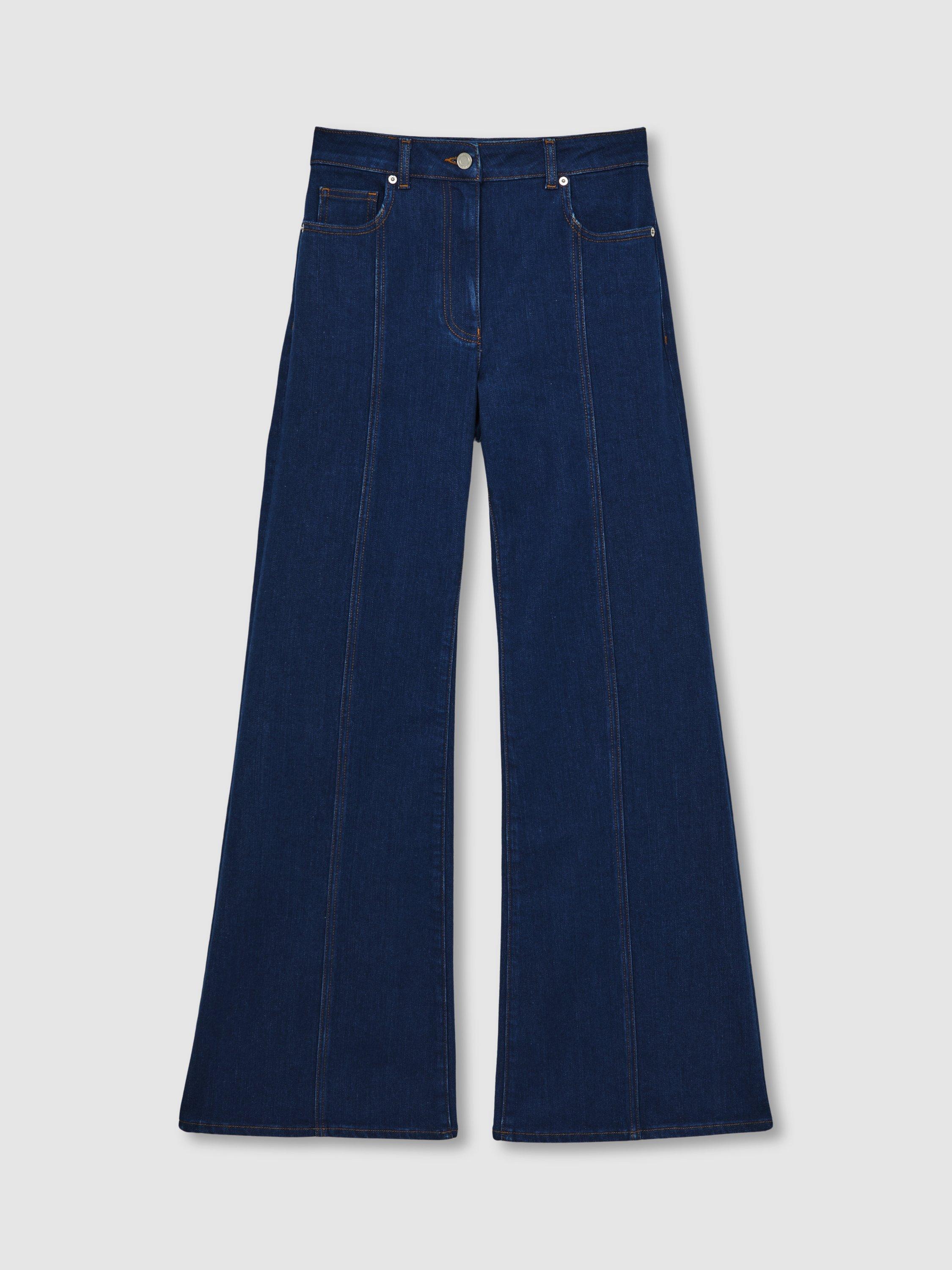 Product image 3 of 5, which shows Reiss June Flared Jeans, Blue, 28Pt