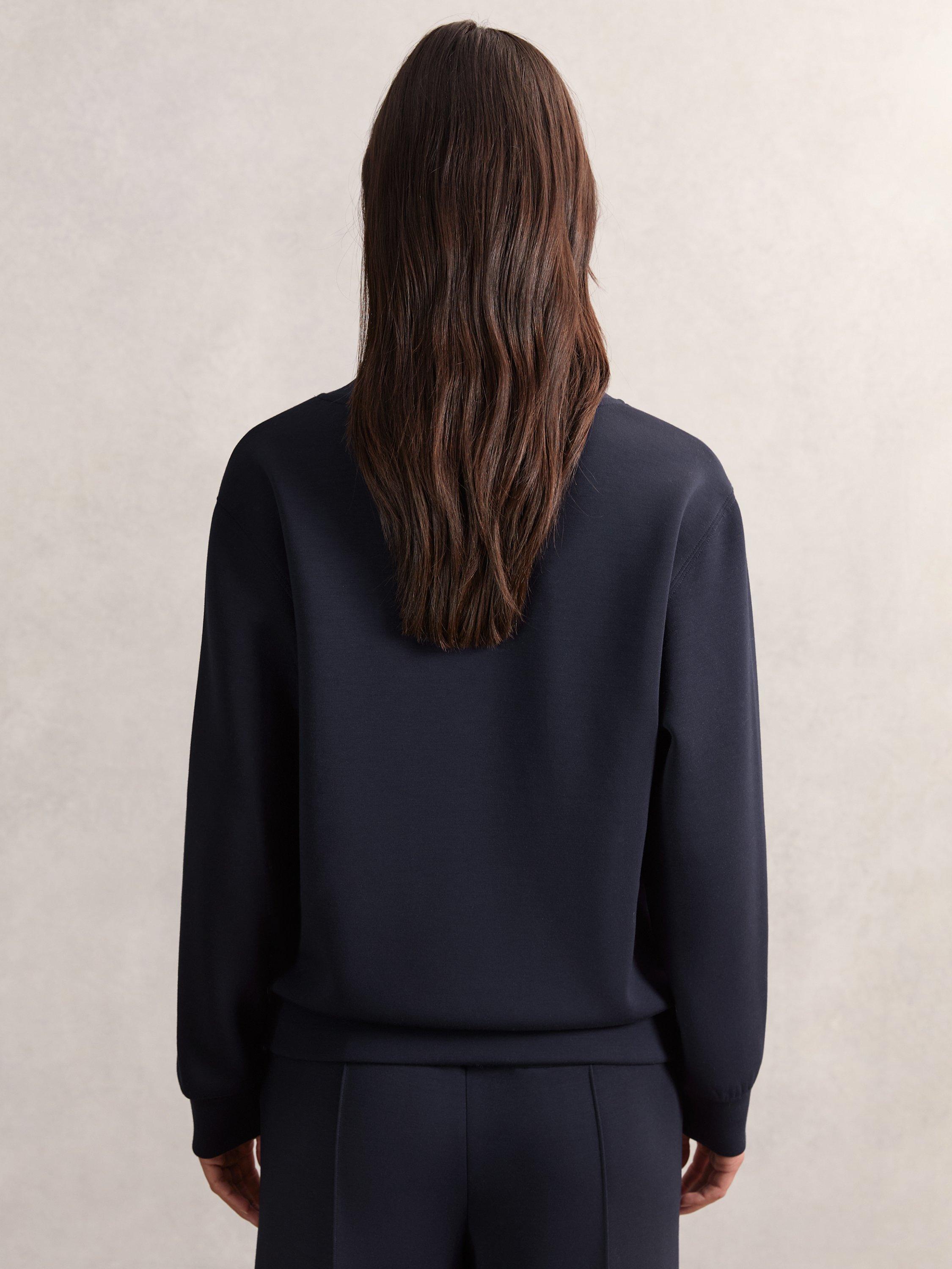 Product image 2 of 5, which shows Reiss Annabel Long Sleeve Top, Navy, XS