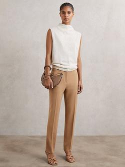 Reiss Gabi Slim Fit Tailored Trousers, Camel