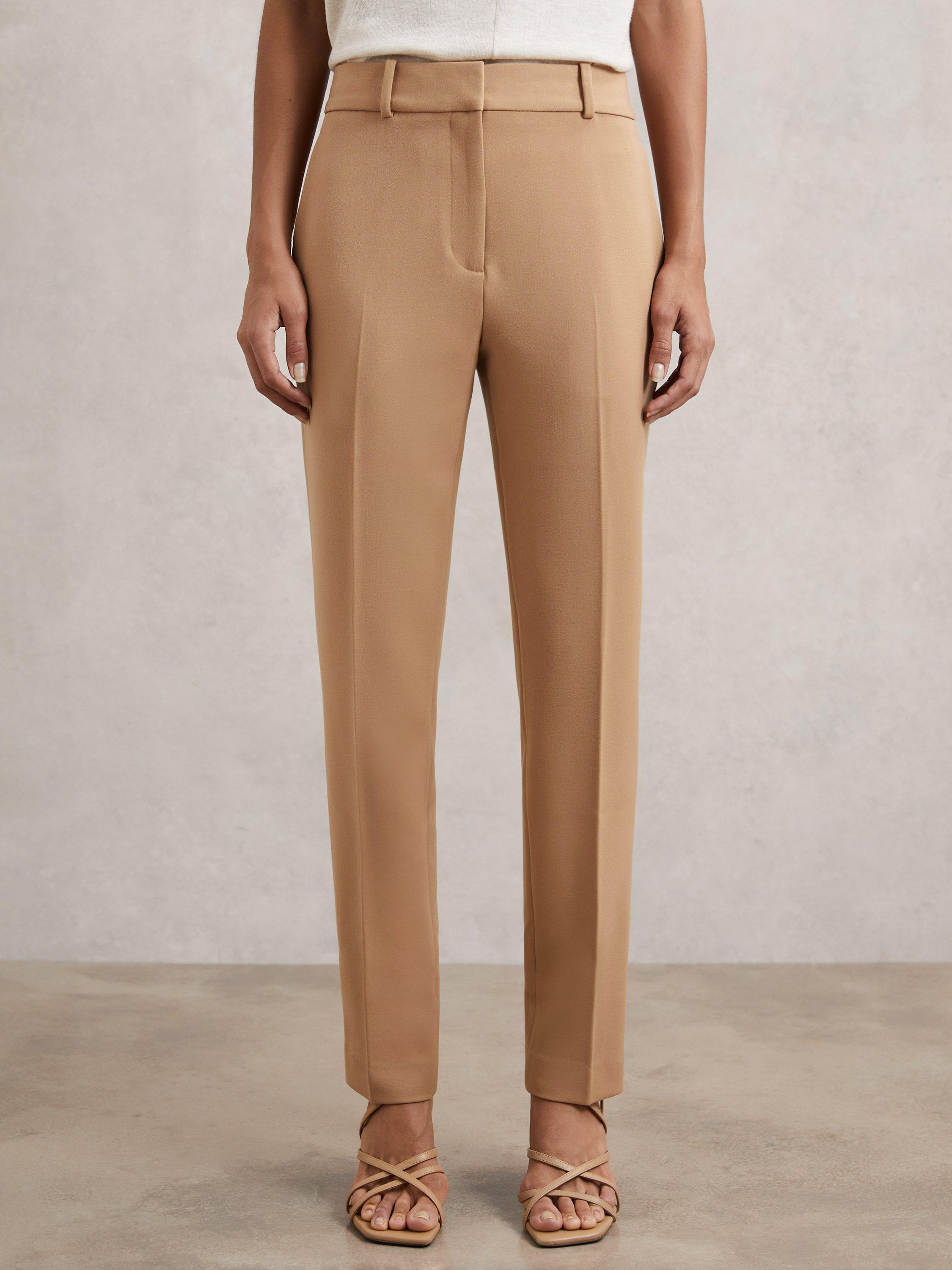 Product image 4 of 5, which shows Reiss Gabi Slim Fit Tailored Trousers, Camel, 8