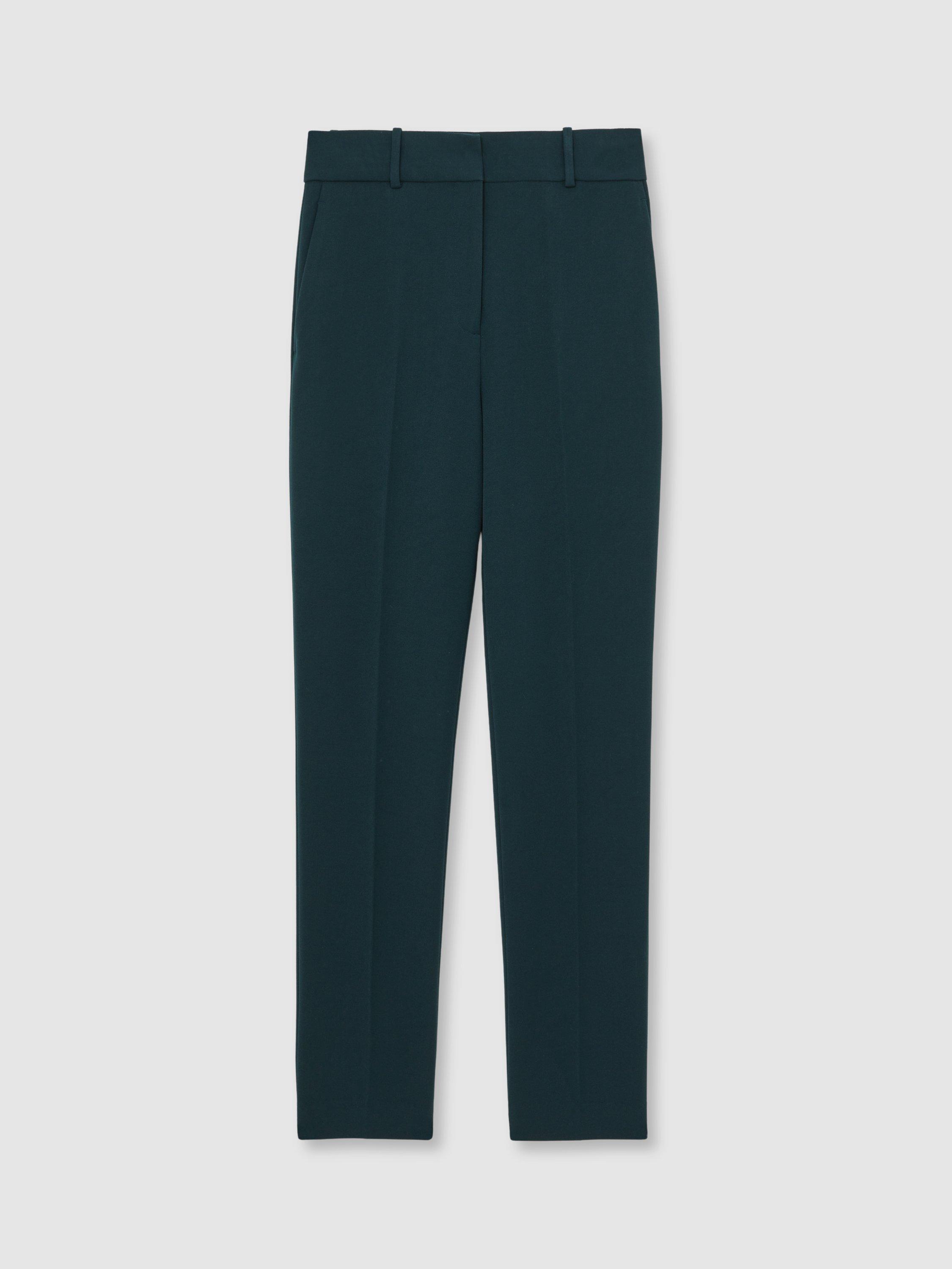 Product image 3 of 5, which shows Reiss Petite Gabi Slim Fit Suit Trousers, Teal, 6Pt