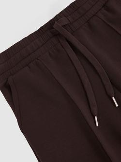 Reiss Jemma Drawstring Wide Leg Joggers - view 2, Dark Chocolate Brown