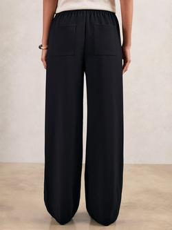 Reiss Robyn Tailored Wide Leg Trousers - view 2, Navy
