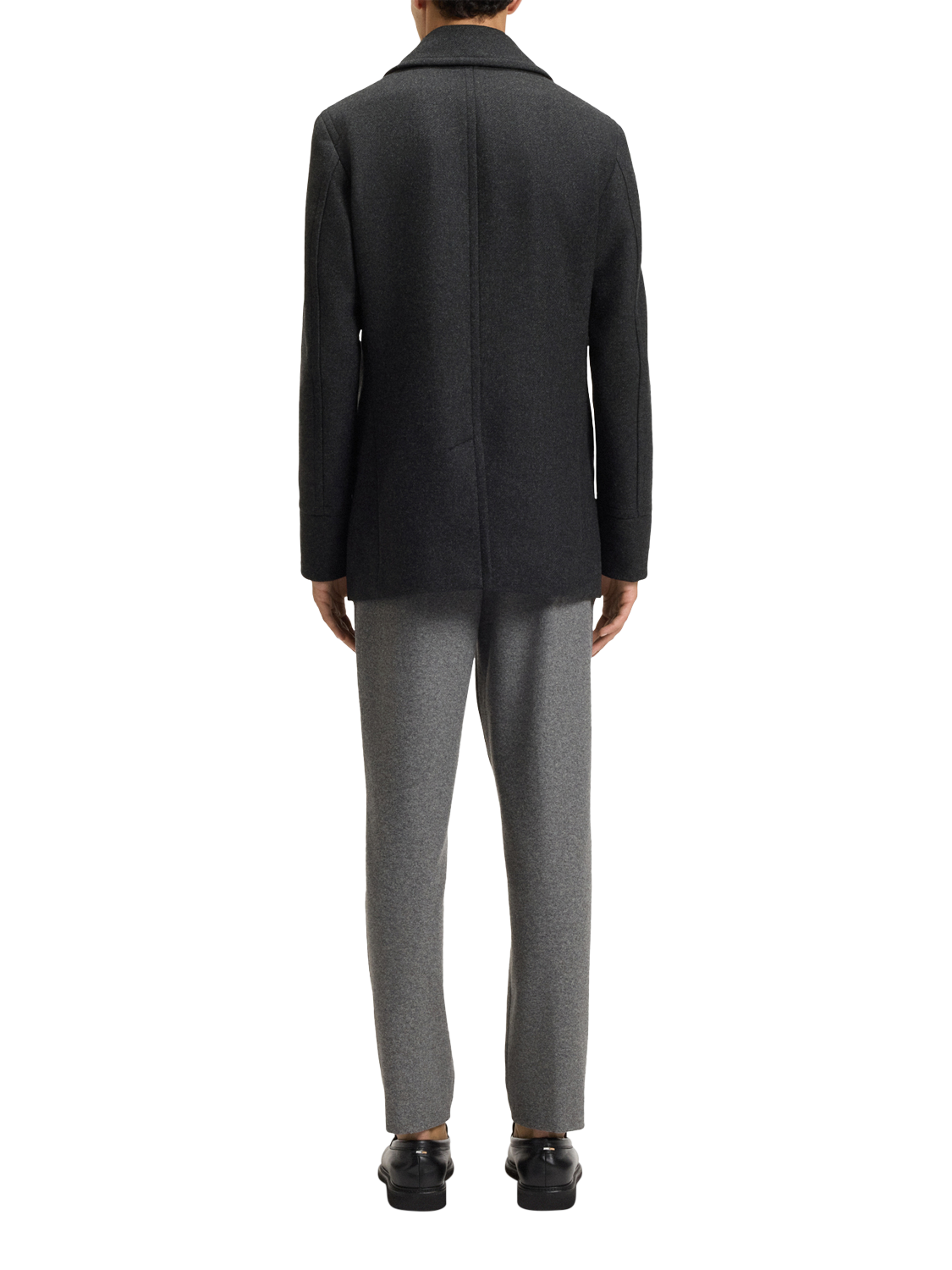 Product image 2 of 6, which shows HUGO BOSS BOSS Wool Blend Coat, Open Grey, 34R