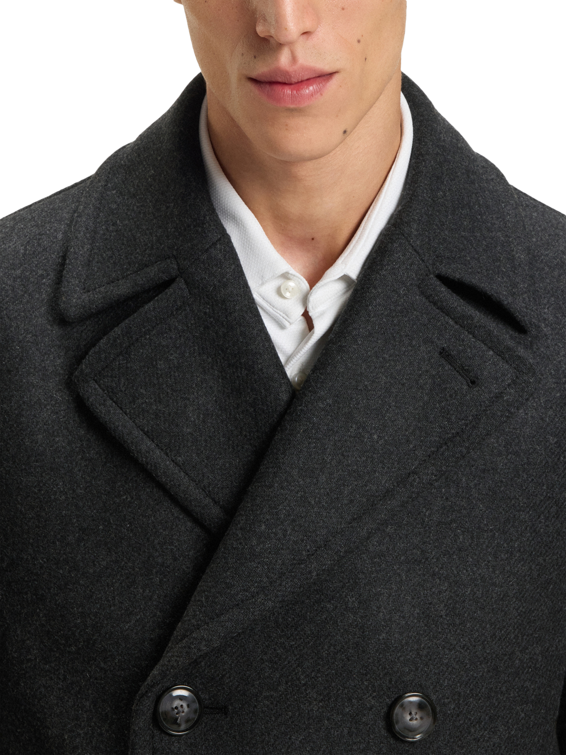 Product image 6 of 6, which shows HUGO BOSS BOSS Wool Blend Coat, Open Grey, 34R