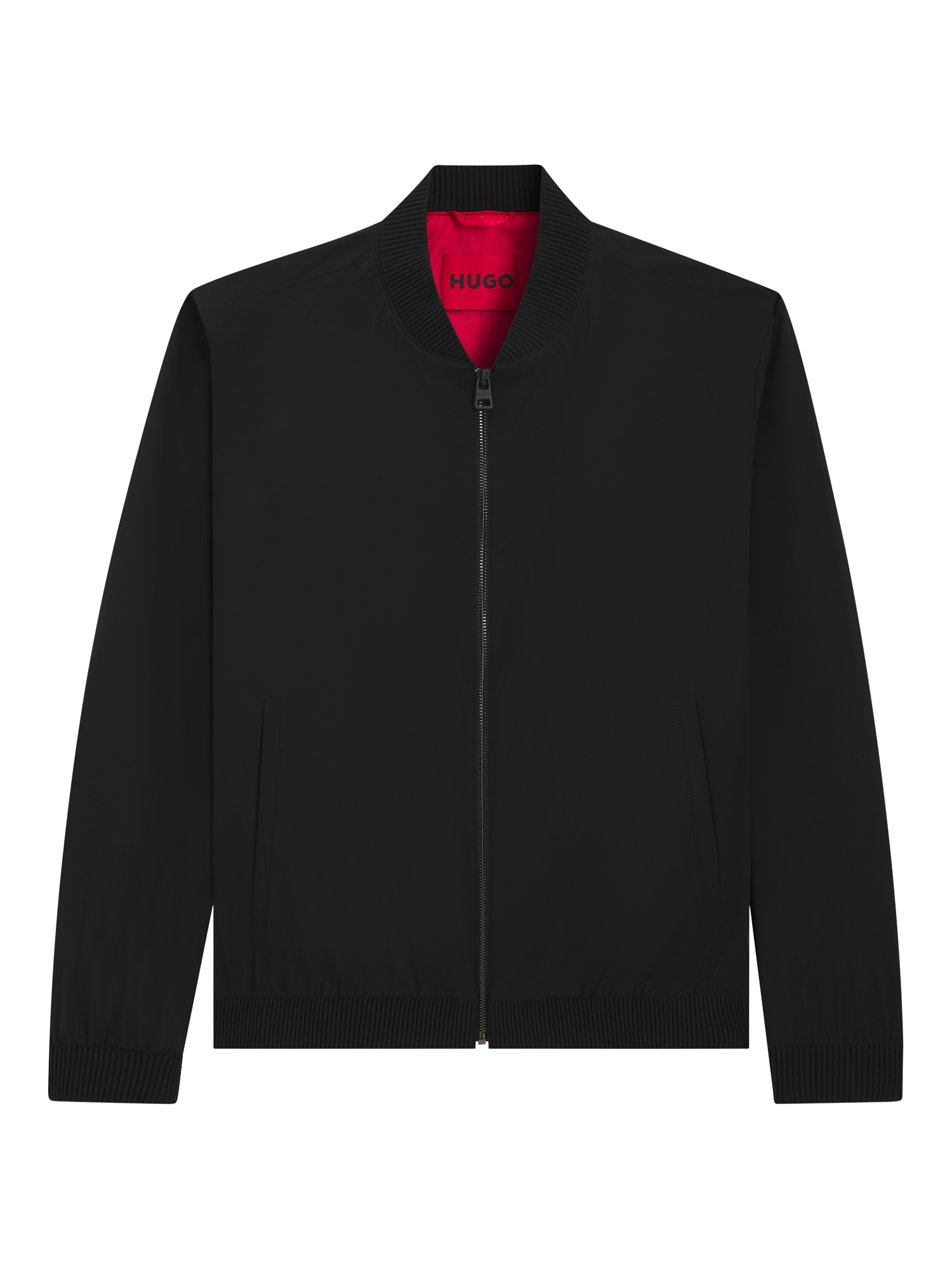 Product image 4 of 6, which shows HUGO BOSS HUGO Zip Front Bomber Jacket, Black, 38R