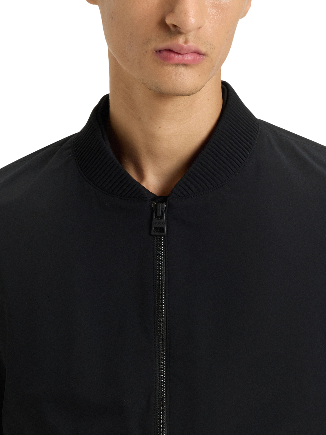 Product image 6 of 6, which shows HUGO BOSS HUGO Zip Front Bomber Jacket, Black, 38R