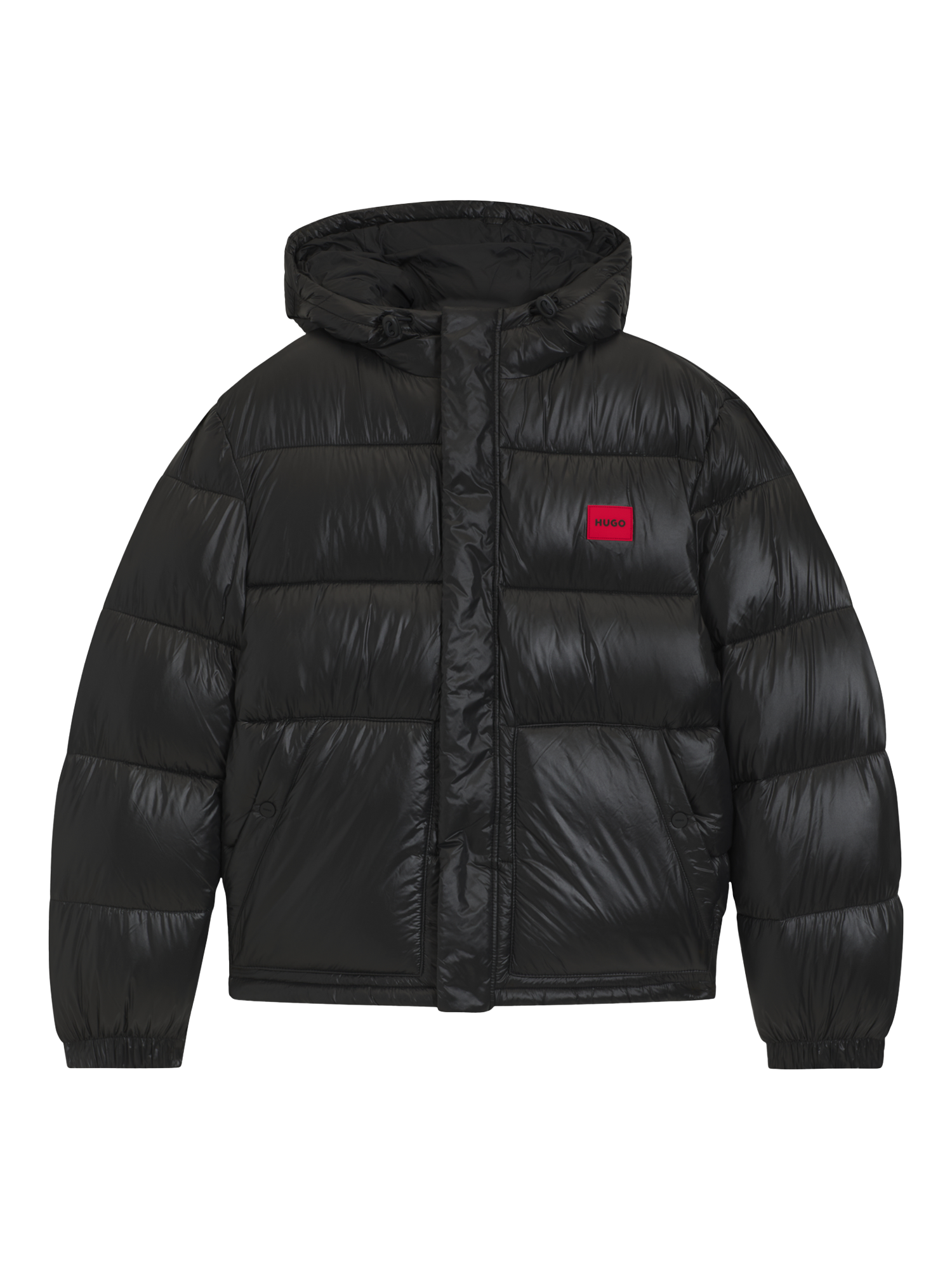 Product image 4 of 6, which shows HUGO Hooded Puffer Jacket, Black, XXL