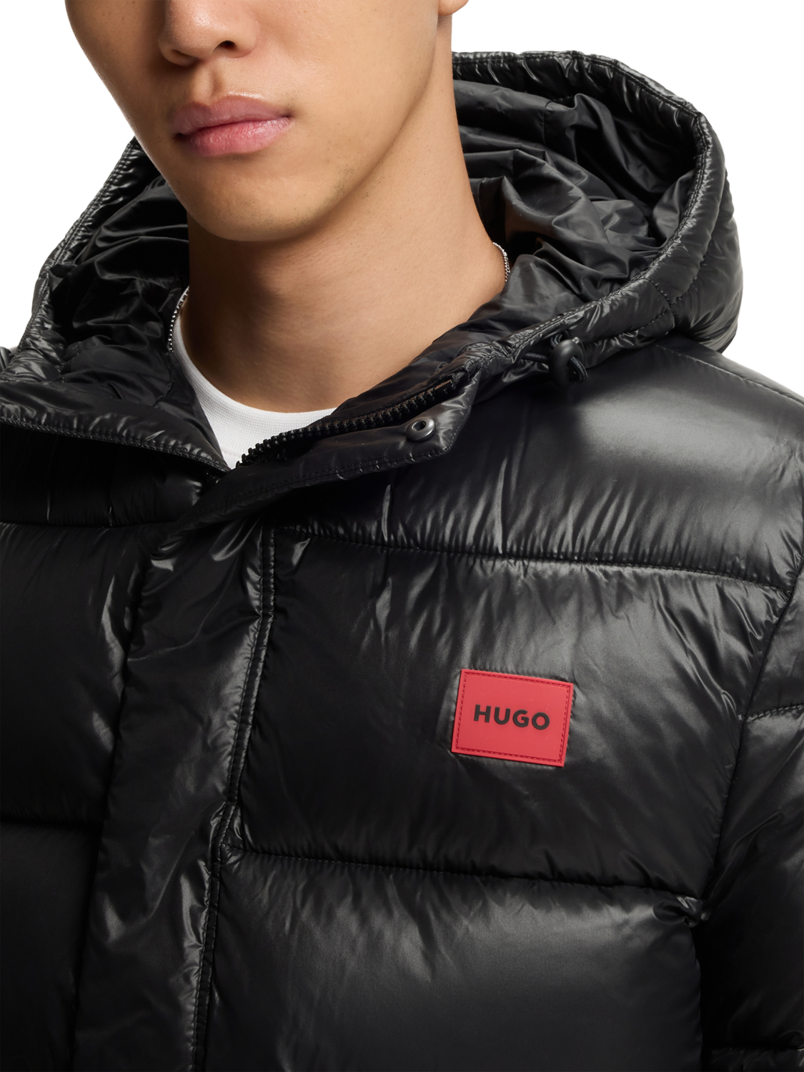 Product image 6 of 6, which shows HUGO Hooded Puffer Jacket, Black, XXL
