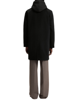 HUGO BOSS HUGO Single Breasted Wool Blend Coat, Black - view 2, Black