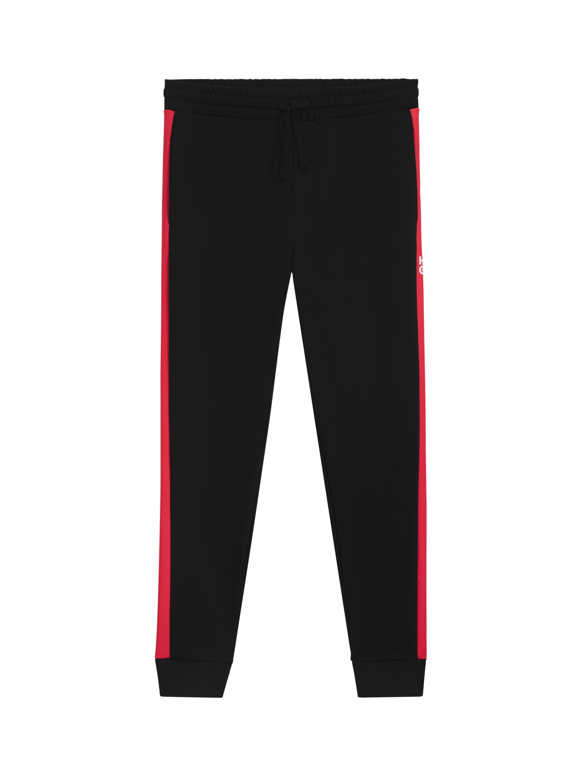 Product image 4 of 6, which shows HUGO Logo Tape Cotton Joggers, Black, L