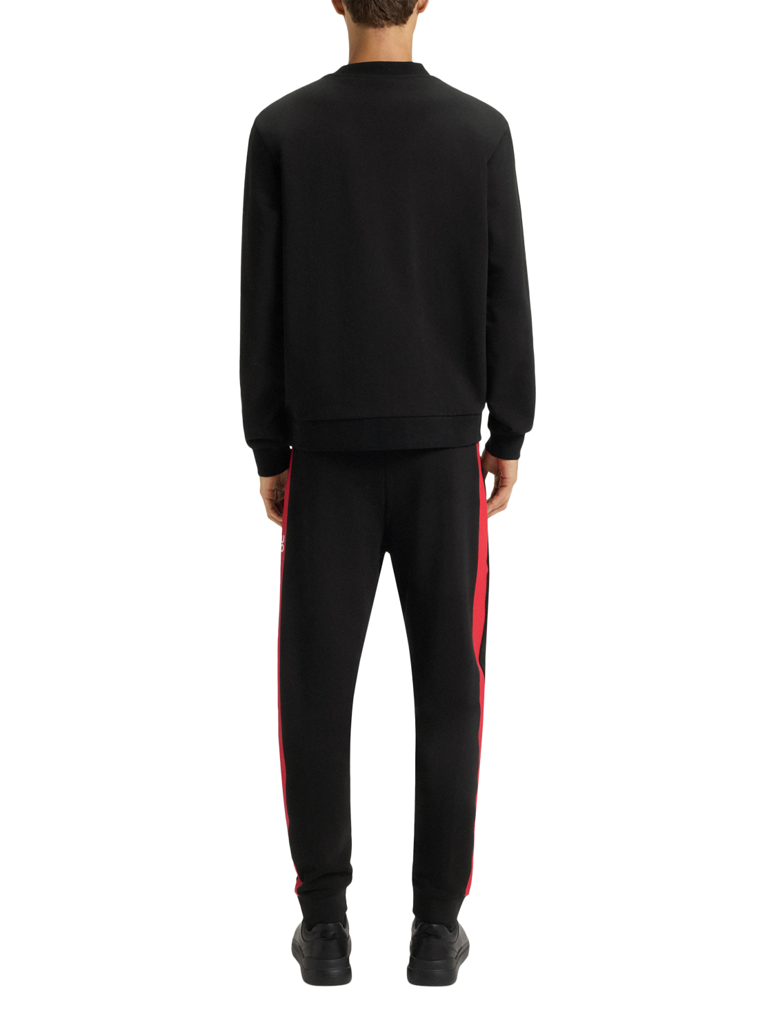 Product image 2 of 5, which shows HUGO Cotton Logo Tape Sweatshirt, Black, XS