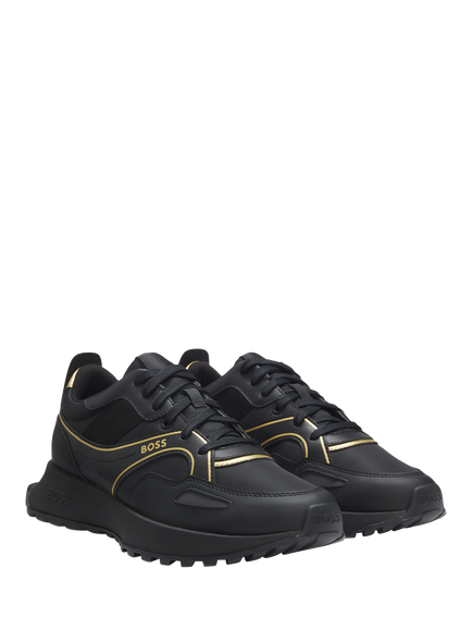 BOSS Lace-Up Trainers, Black - view 2, Black