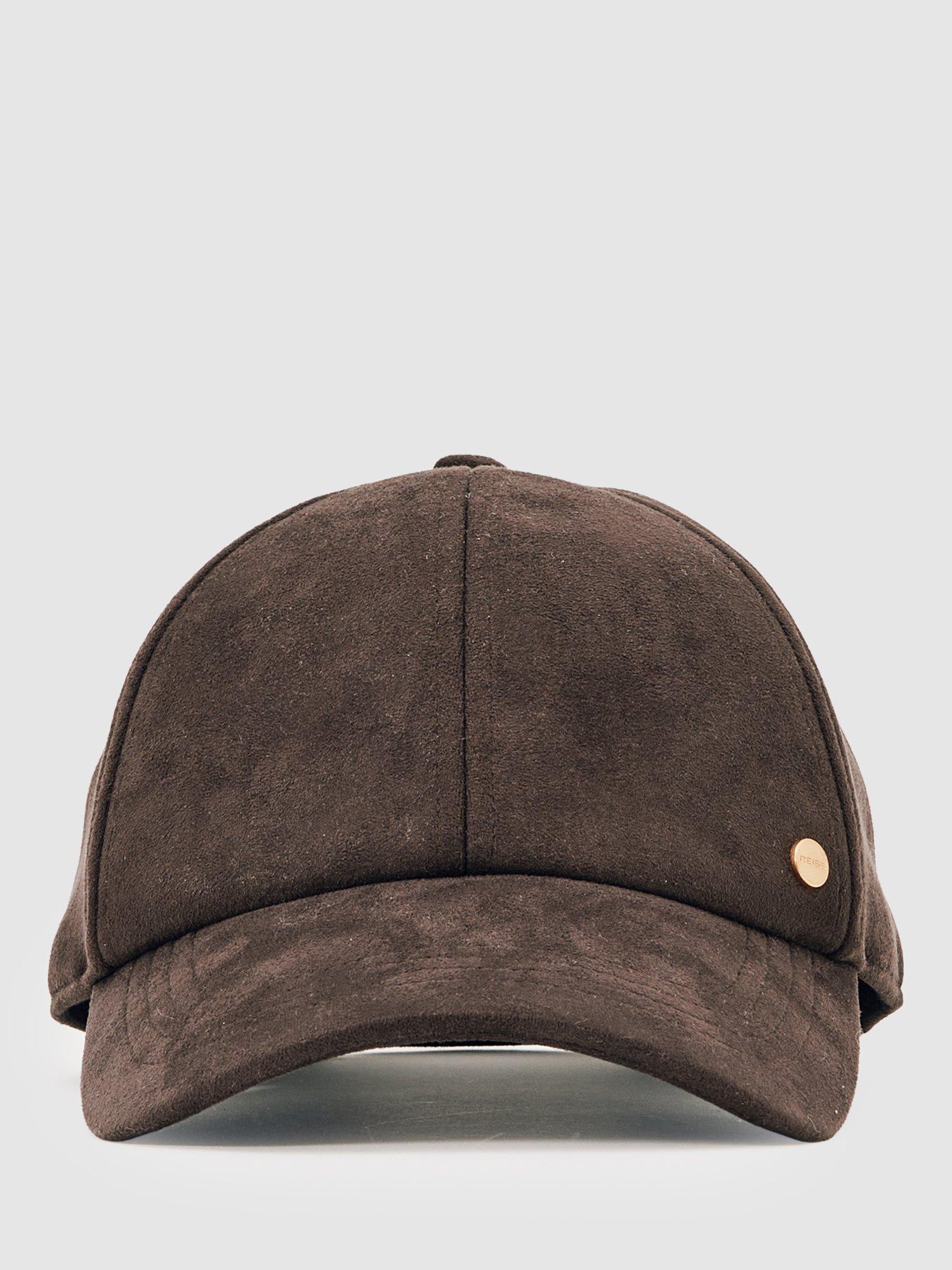 Product image 1 of 5, which shows Reiss Nicky Baseball Cap, Chocolate, One Size