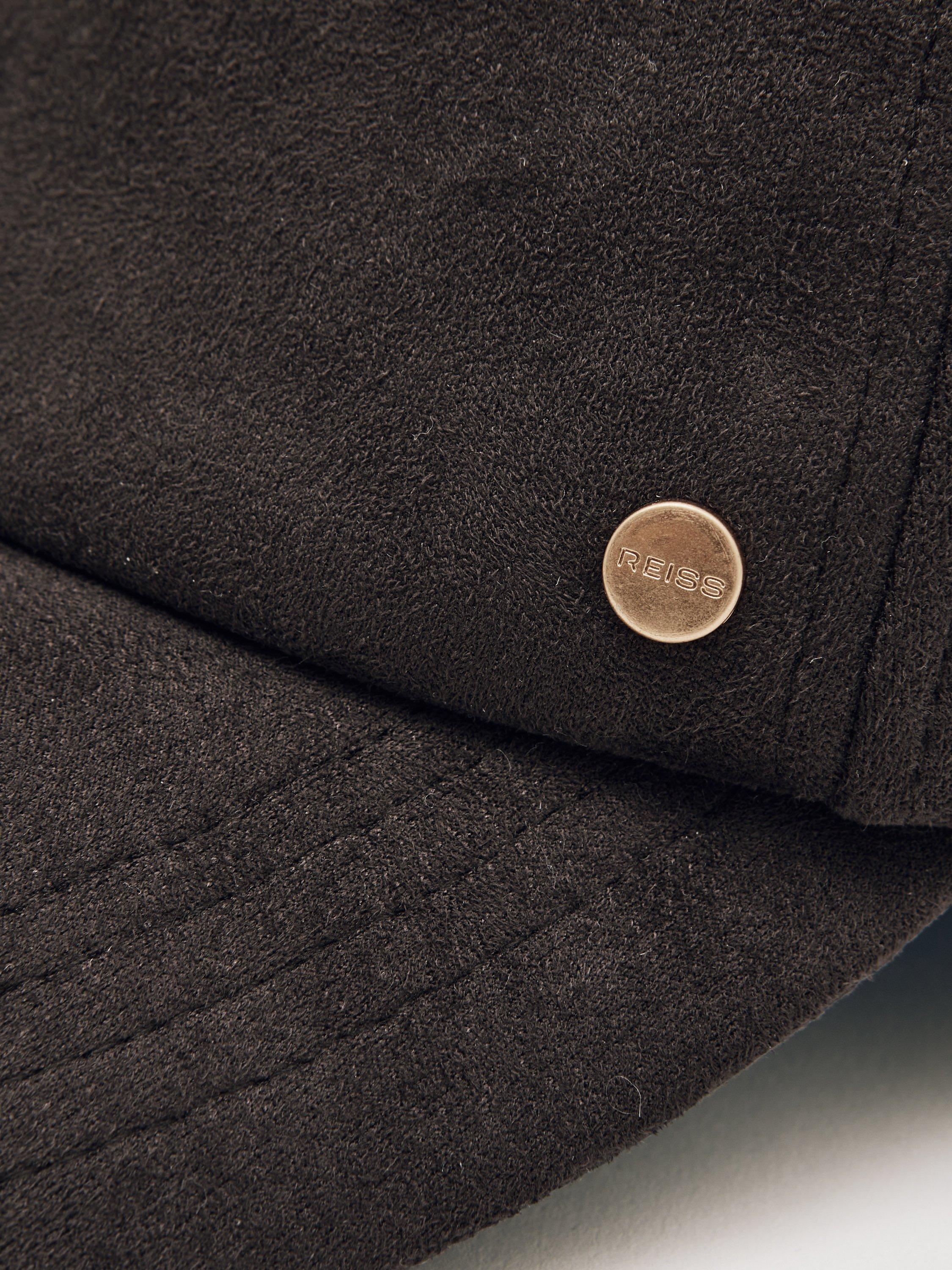 Product image 2 of 5, which shows Reiss Nicky Baseball Cap, Chocolate, One Size