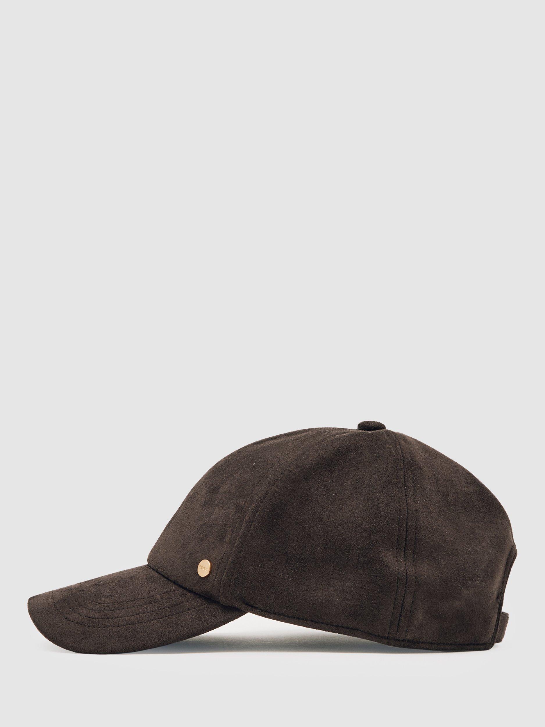 Product image 4 of 5, which shows Reiss Nicky Baseball Cap, Chocolate, One Size