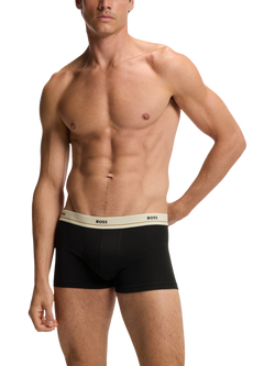 HUGO BOSS BOSS Essential Cotton Blend Trunks, Pack of 5 - view 2, Black