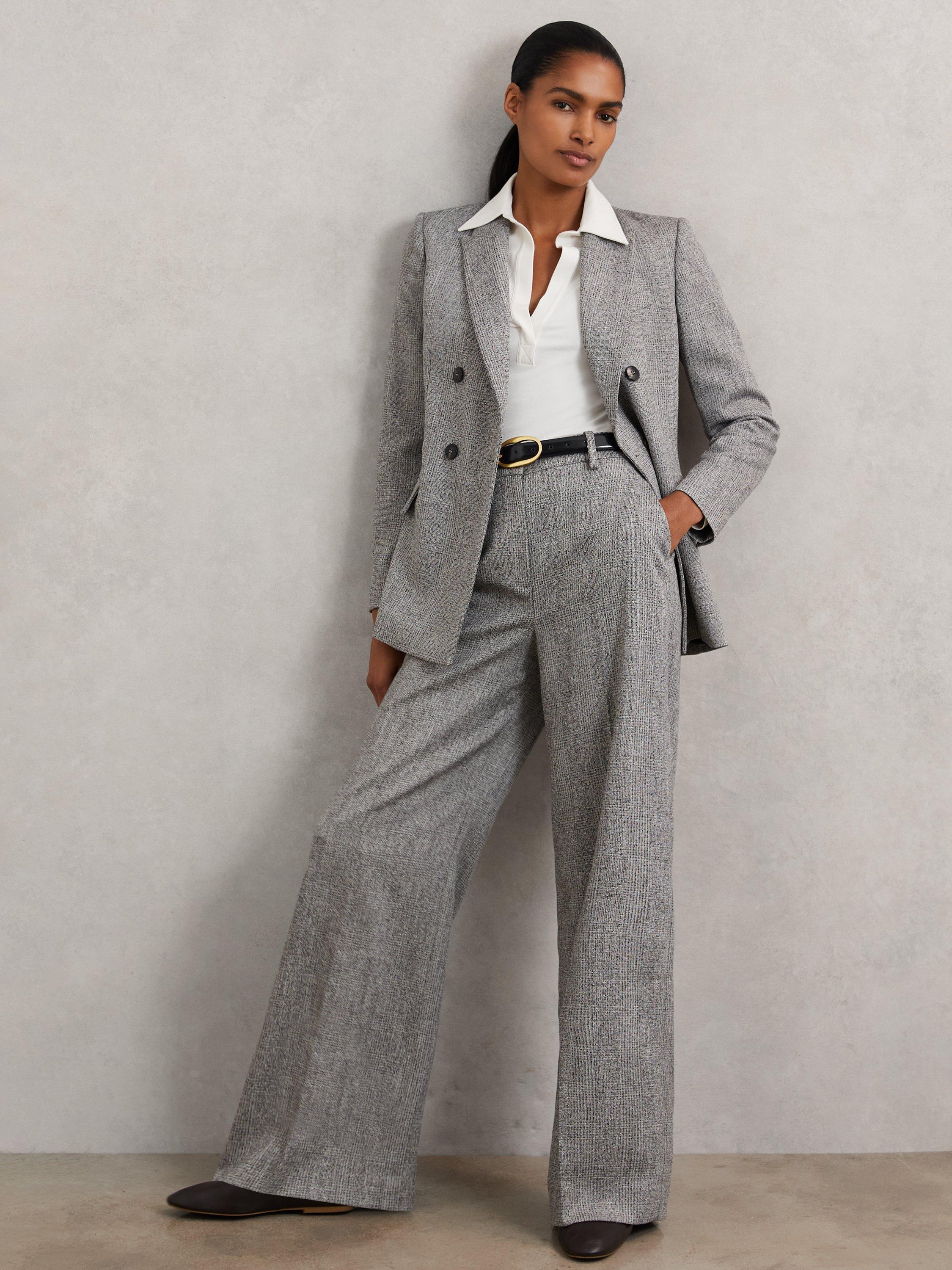 Product image 4 of 5, which shows Reiss Novi Collared Long Sleeve Top, Ivory, 10