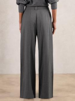 Reiss Poppie Tailored Wide Leg Trousers - view 2, Grey