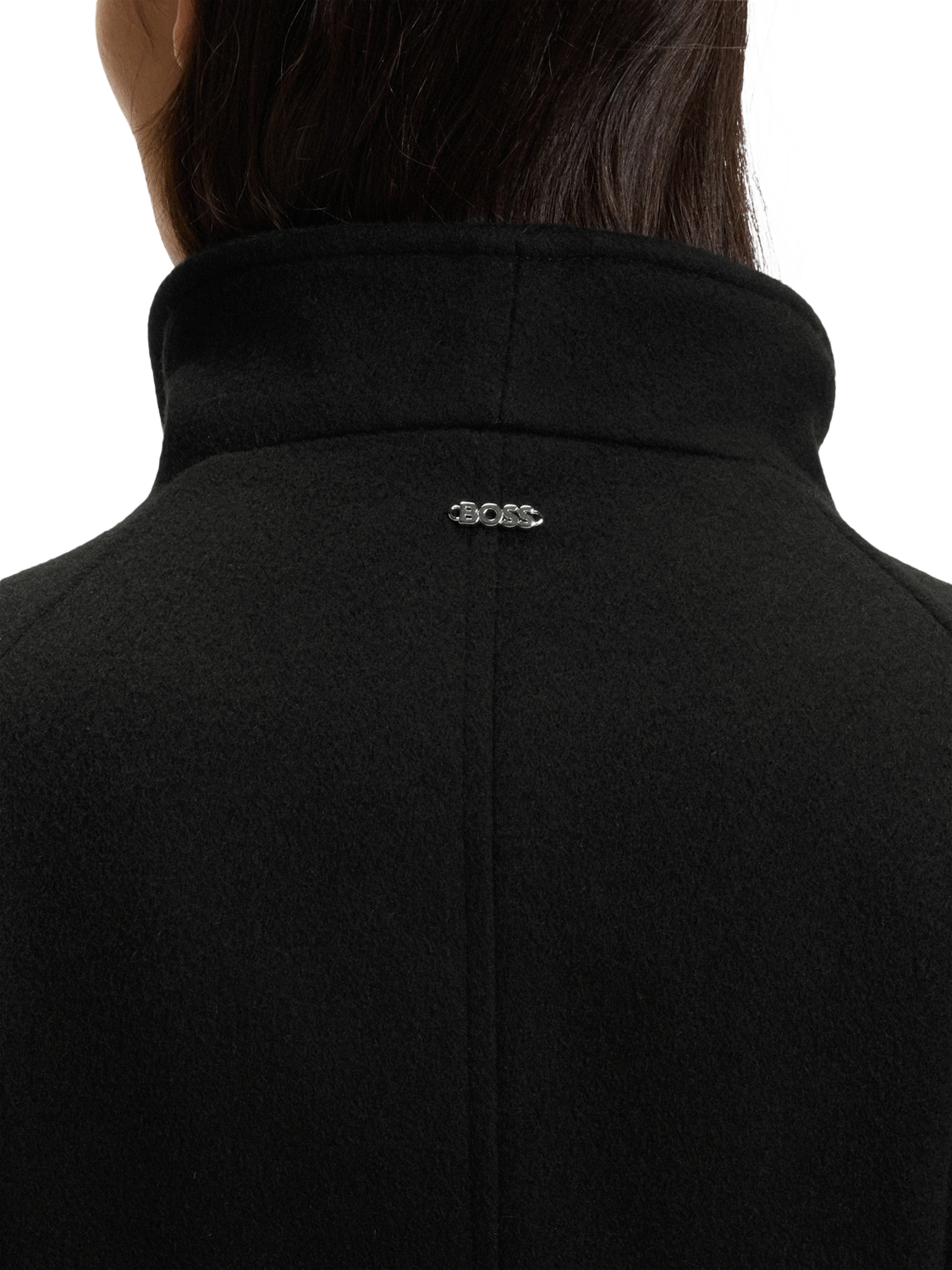 Product image 5 of 6, which shows BOSS Cedandy Wool Rich Coat, Black, 4