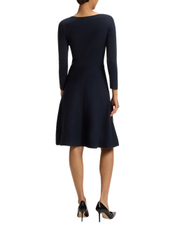 BOSS Famme A-Line Dress, Dark Blue - view 2, Dark Blue