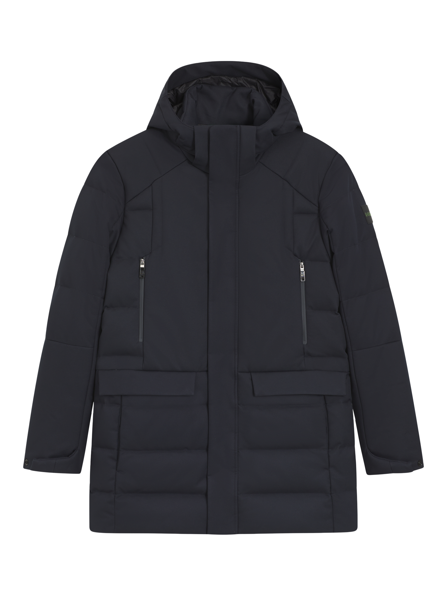 Product image 4 of 6, which shows BOSS Padded Hooded Jacket, Dark Blue, XXL