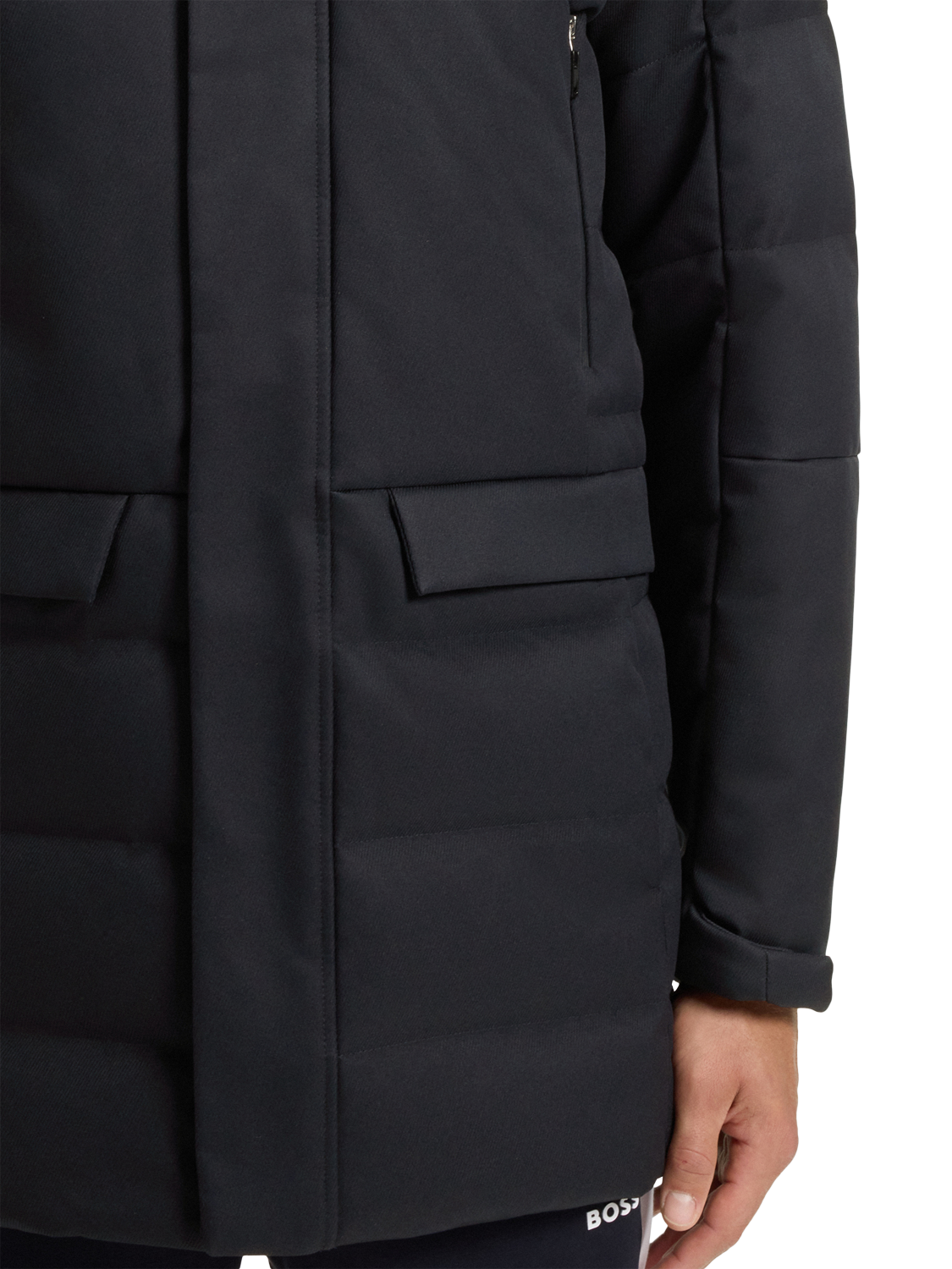 Product image 5 of 6, which shows BOSS Padded Hooded Jacket, Dark Blue, XXL