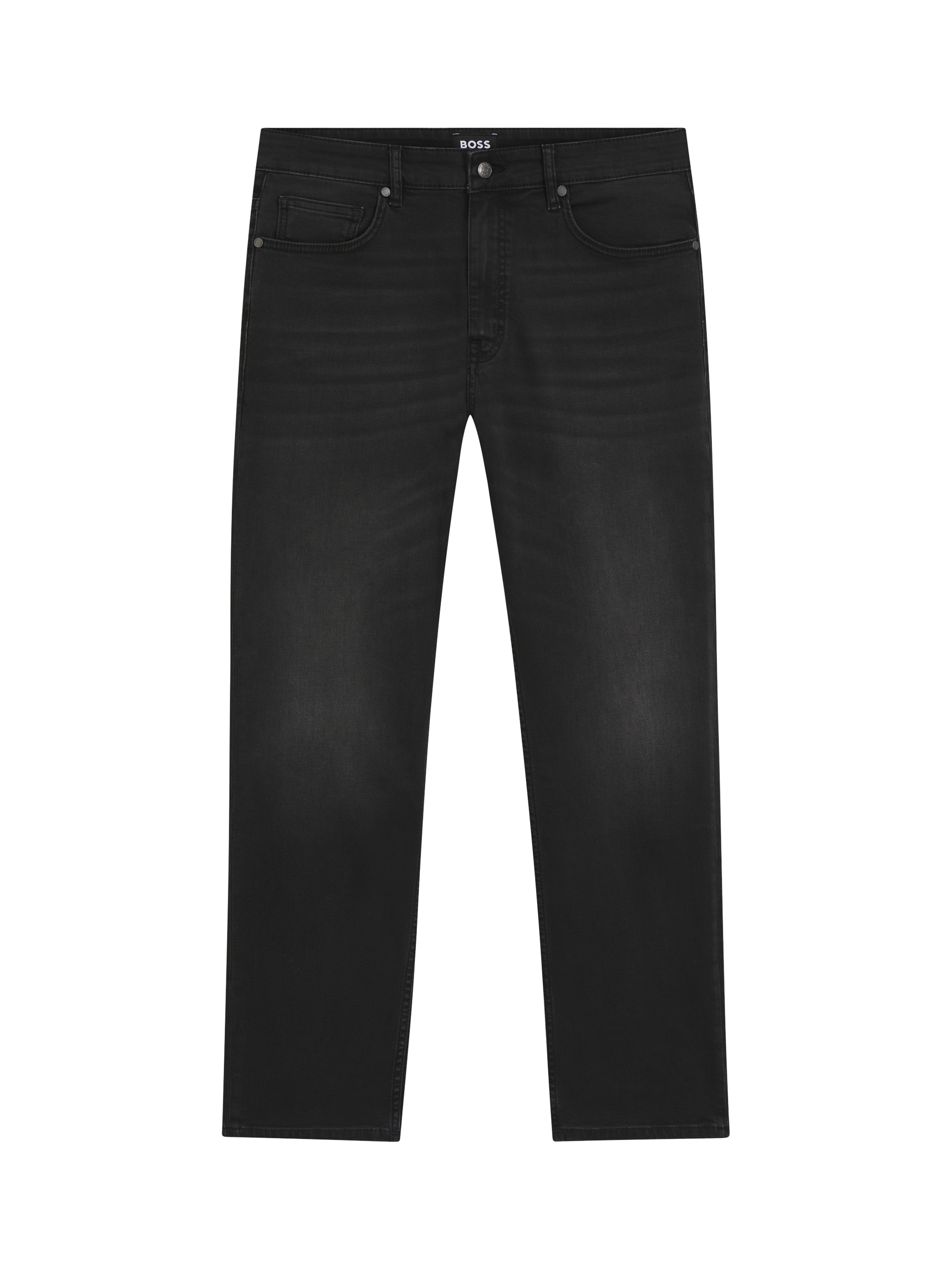 Product image 4 of 5, which shows HUGO BOSS BOSS Mid Rise Straight Jeans, Charcoal, 30R