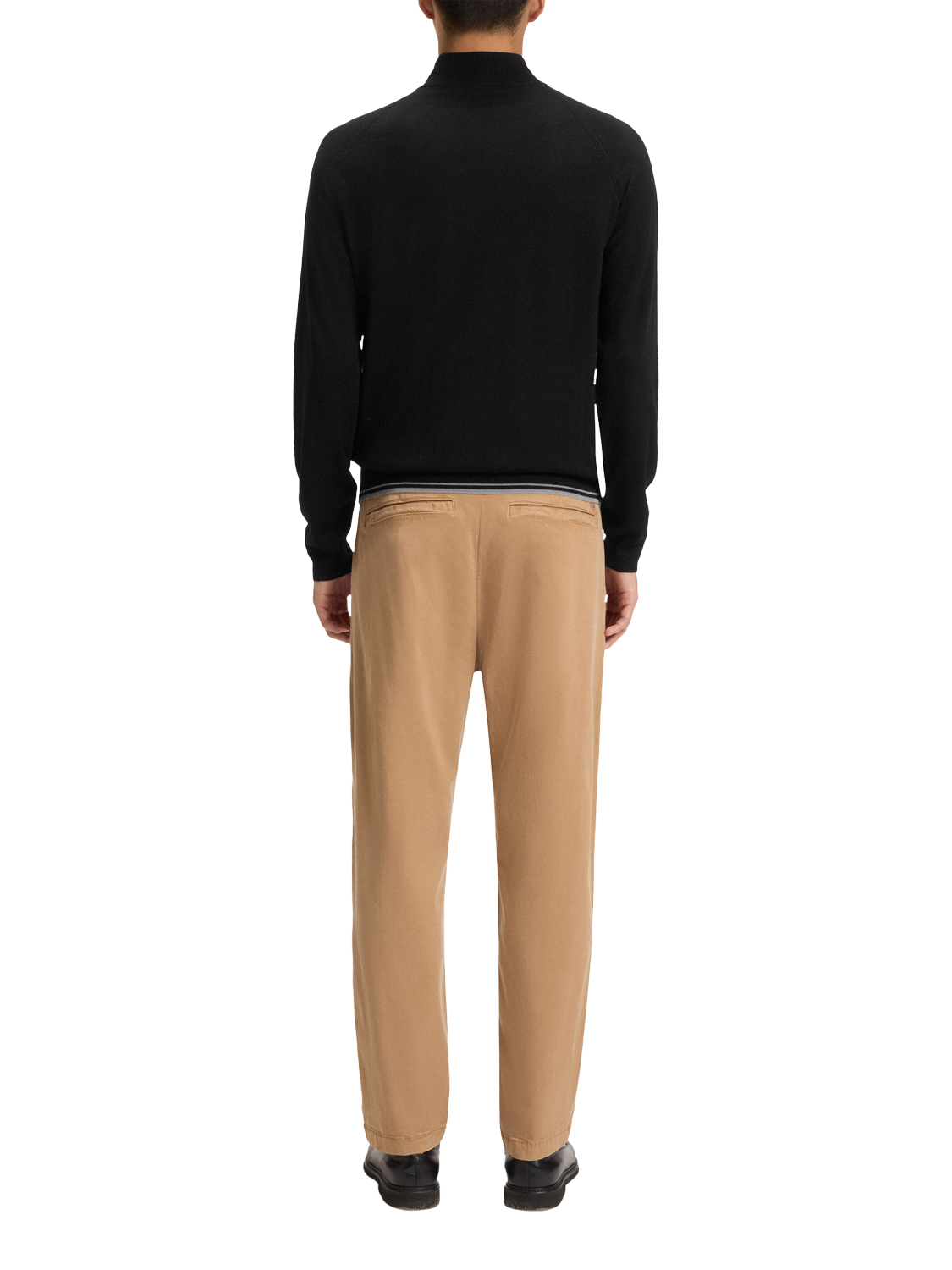 Product image 2 of 5, which shows BOSS High Neck Wool Blend Knit Jumper, Black, L