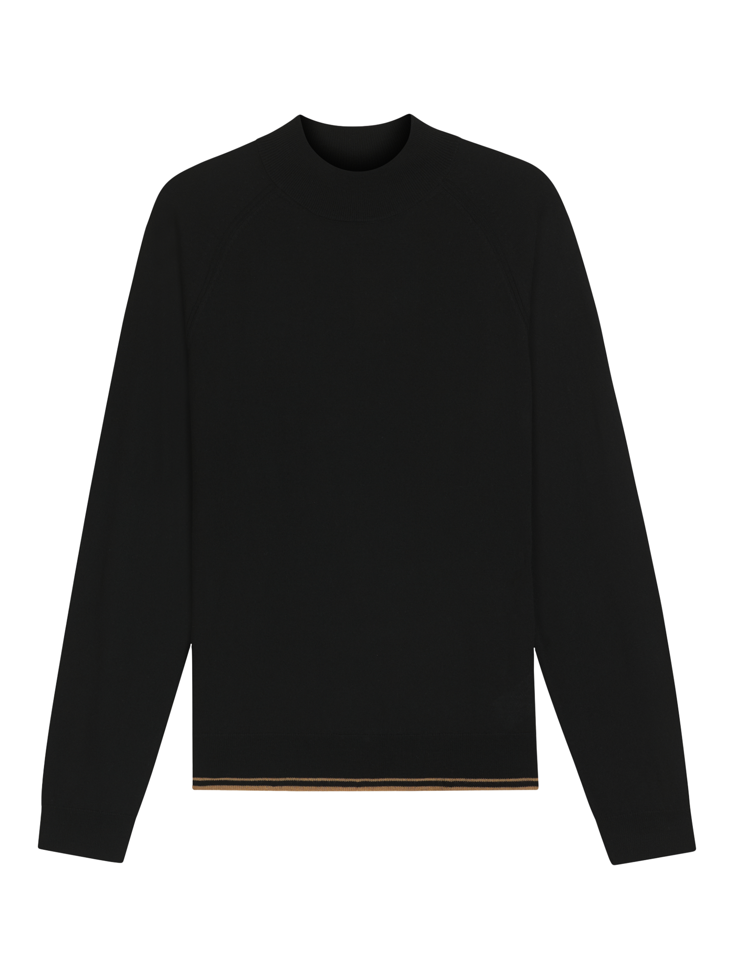 Product image 4 of 5, which shows BOSS High Neck Wool Blend Knit Jumper, Black, L