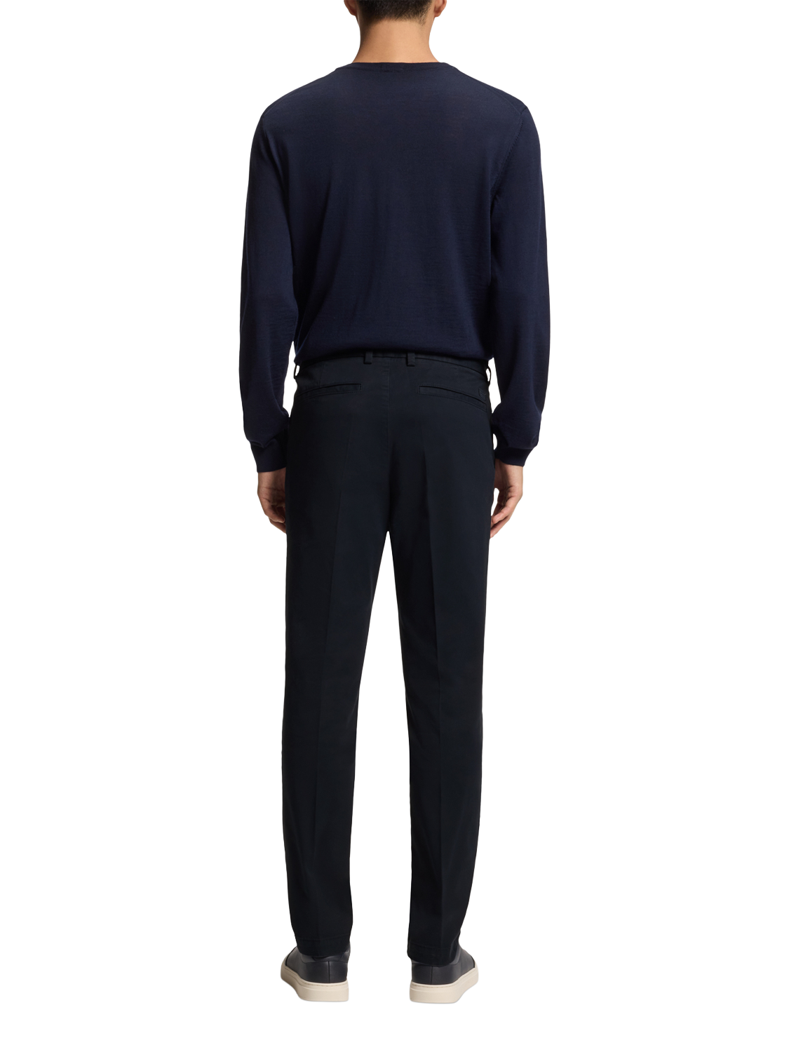 Product image 2 of 5, which shows HUGO BOSS BOSS Cotton Blend Slim Chinos, Dark Blue, 30R