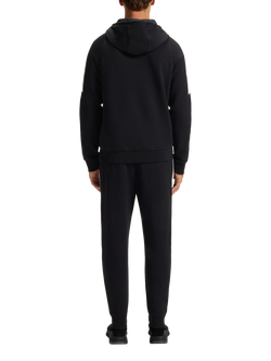 HUGO BOSS BOSS Zip Front Cotton Blend Hoodie - view 2, Black