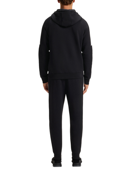 HUGO BOSS BOSS Zip Front Cotton Blend Hoodie - view 2, Black